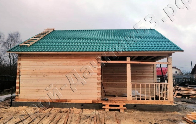 2 Брусовой дом ОД-11 9×9, 81 м², Тверская область, Калининский район, Деревня Раслово (3)